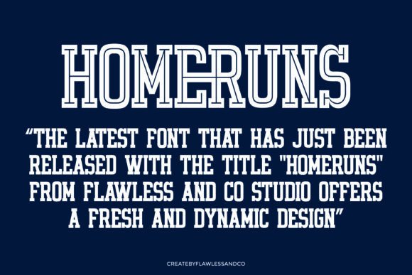 Home Runs Font - Preview 1