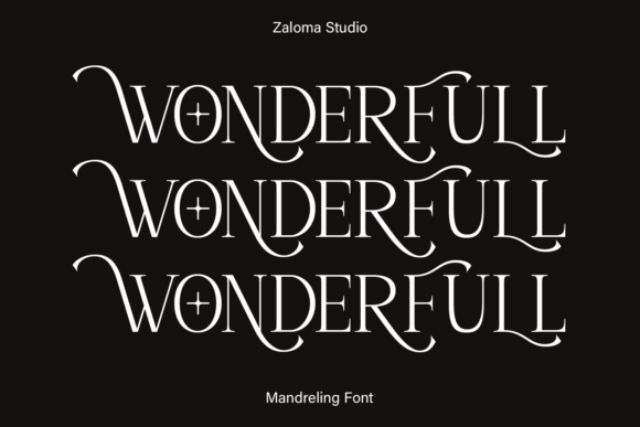 Mandreling Font PNG with transparent background - Preview 1