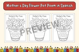 Mother’s Day Flower Pot Poem in Spanish Graphic by TheStudyKits ...