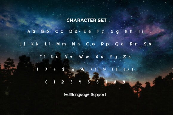 Nebula View Font PNG with transparent background - Preview 4