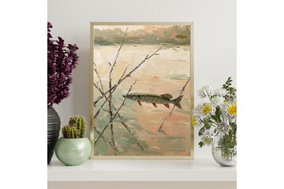 Northern Pike Painting Printable Wall