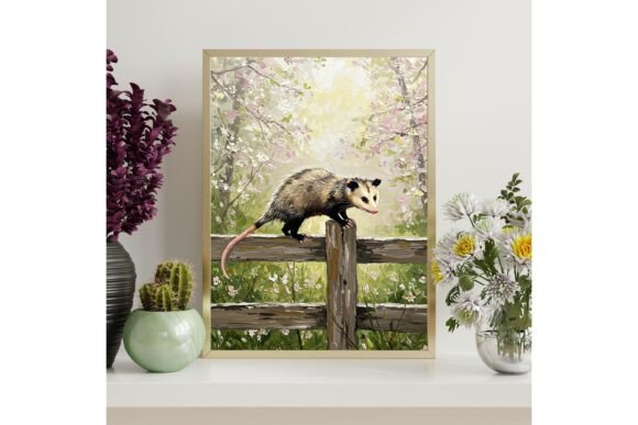 Opossum Spring Printable Wall Art