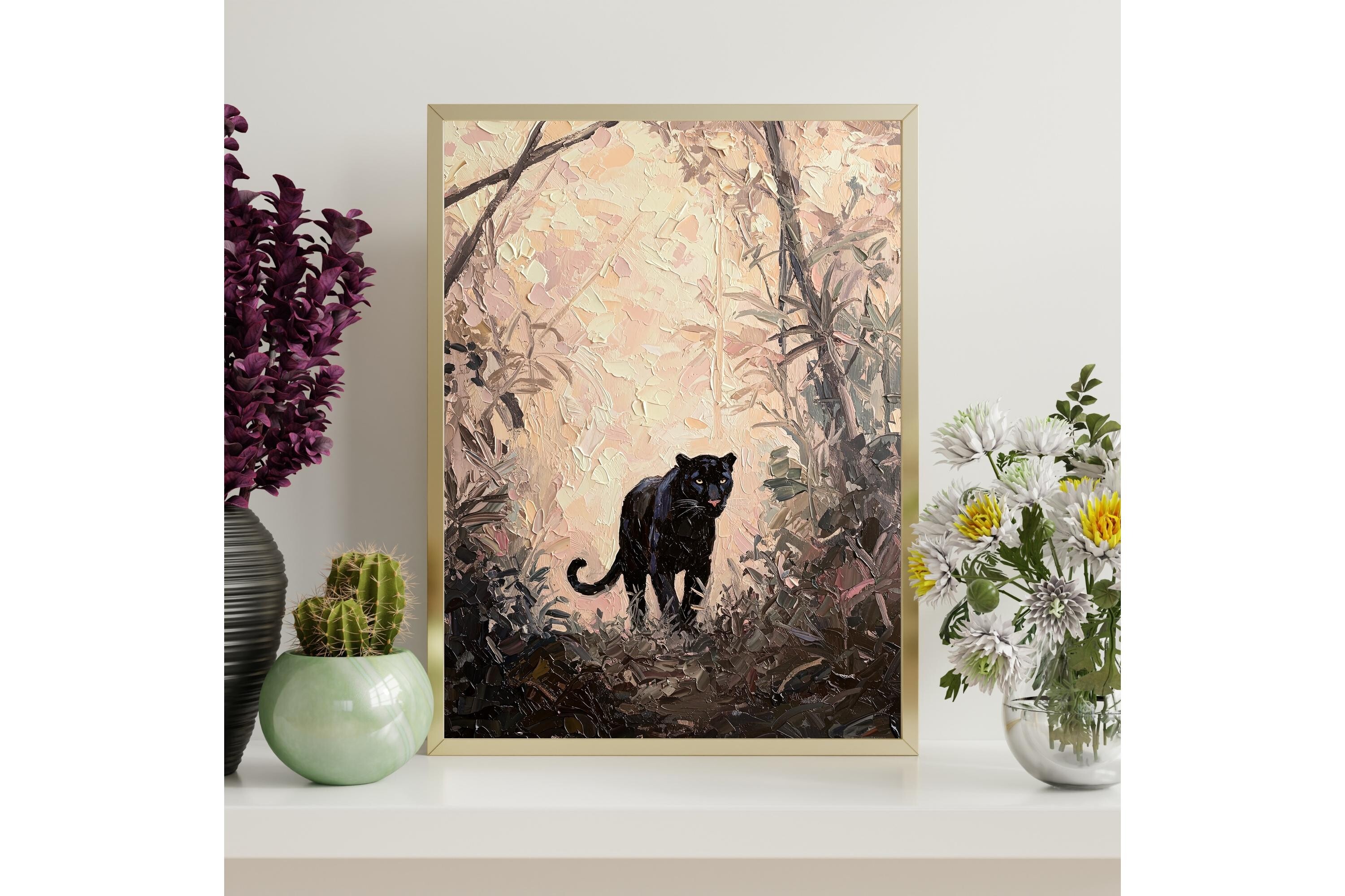 Panther Jungle Wall Art Print