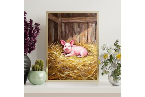 Piglet Farmhouse Wall Art Print