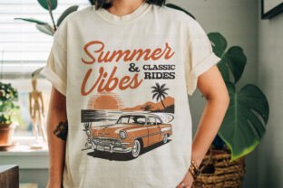 Retro Summer Vibes and Classic Rides PNG Graphic by Yvaine · Creative ...
