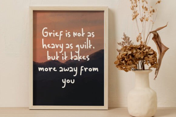 Sad Ending Font PNG with transparent background - Preview 3