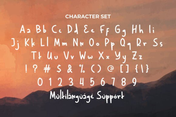 Sad Ending Font PNG with transparent background - Preview 4