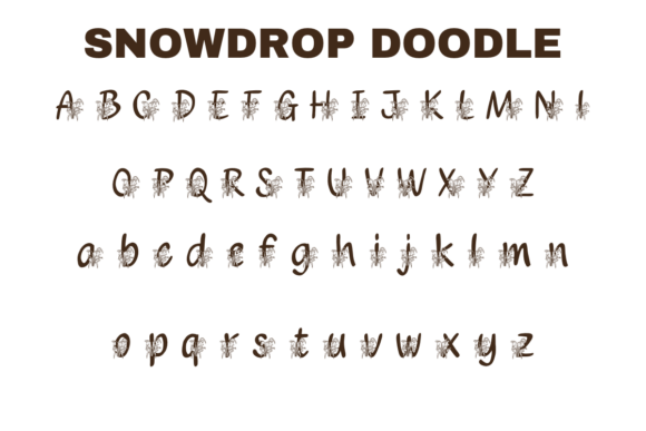 Snowdrop Doodle Font PNG with transparent background - Preview 1