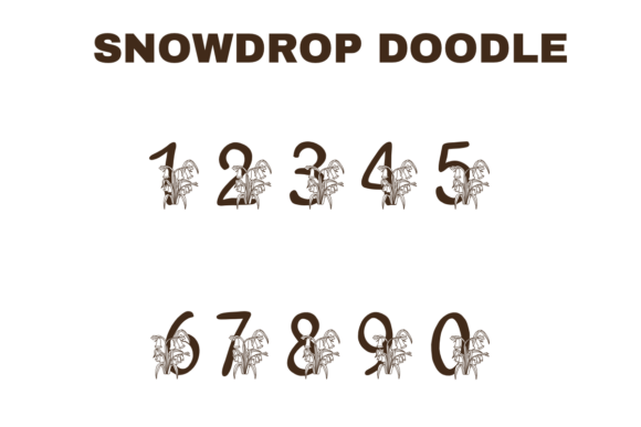 Snowdrop Doodle Font PNG with transparent background - Preview 2