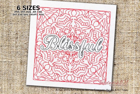 Blissful Word Lineart Design