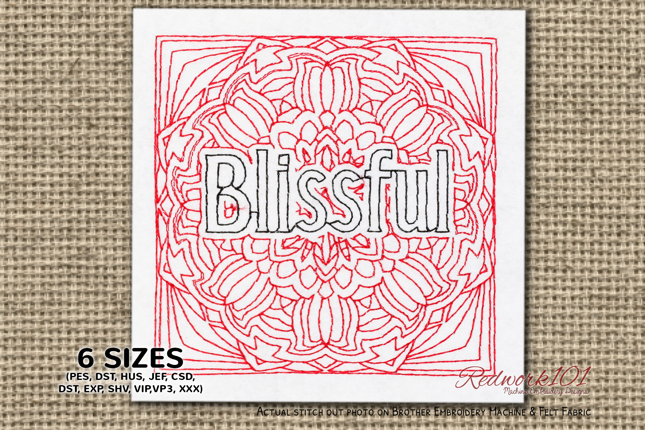 Blissful Word Lineart Design