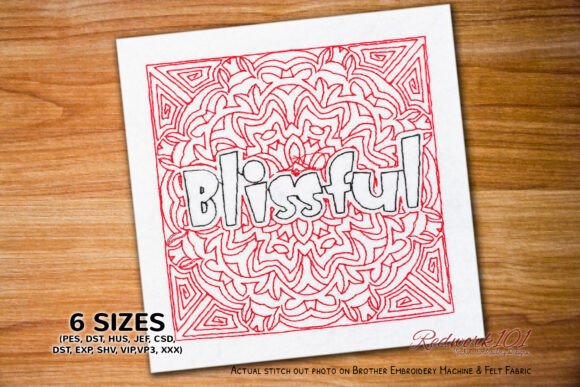 Blissful Word Machine Embroidery