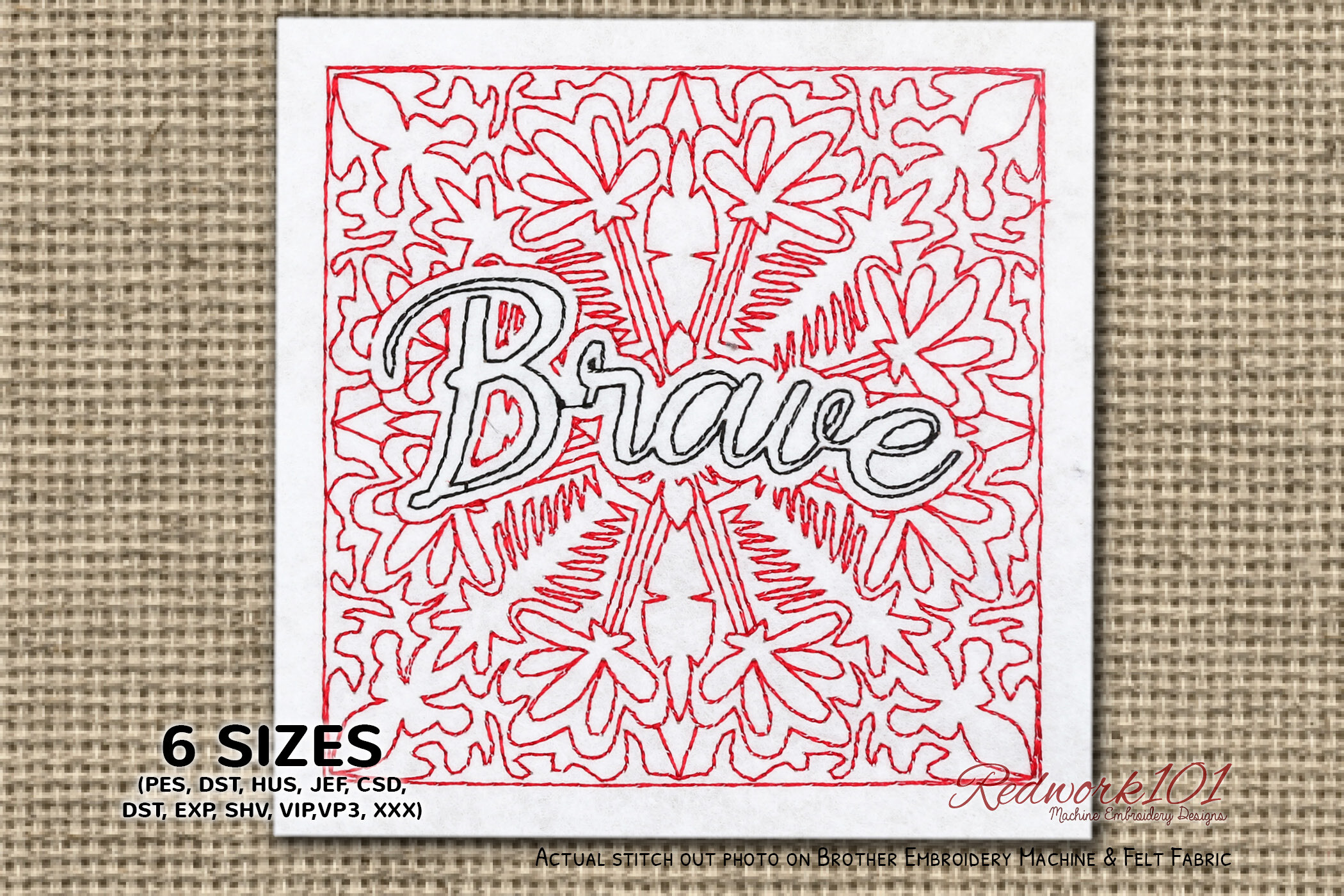 Brave Word Stitch