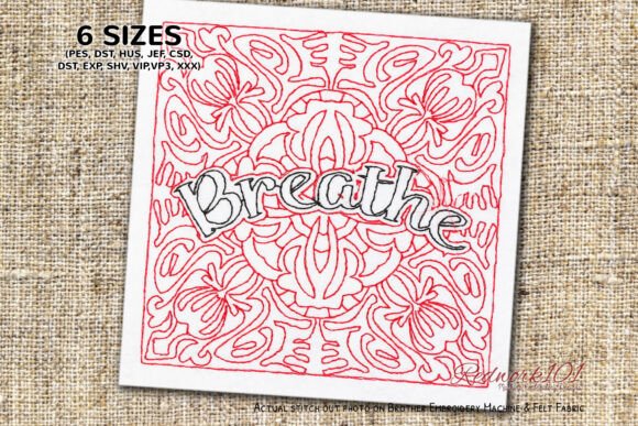 Breathe Word Lineart Design