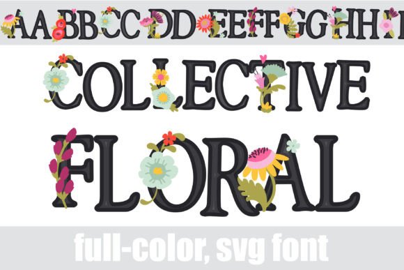 Collective Floral Font - Preview 1