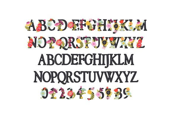 Collective Floral Font - Preview 6