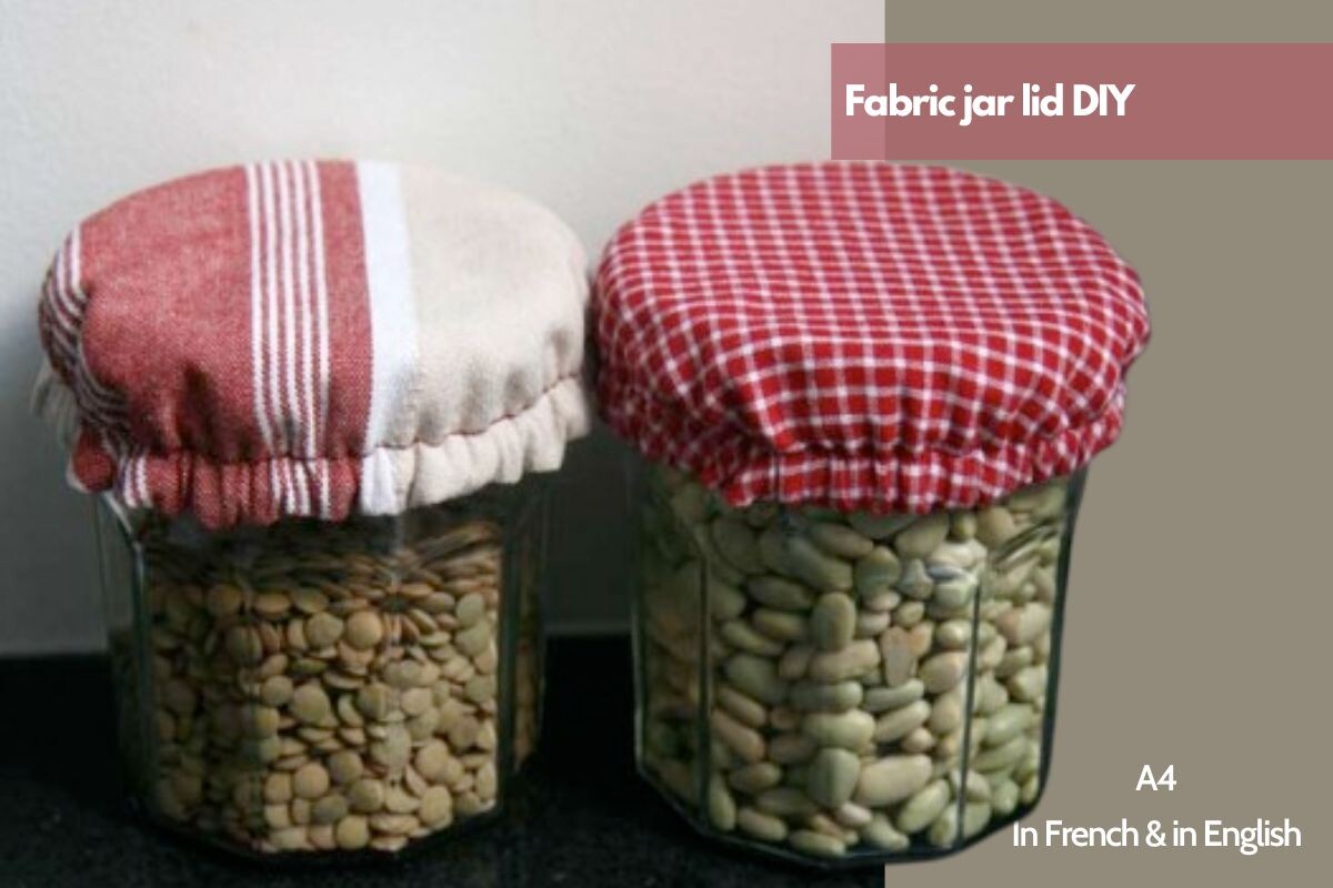 Easy Fabric Jar Lid Sewing DIY