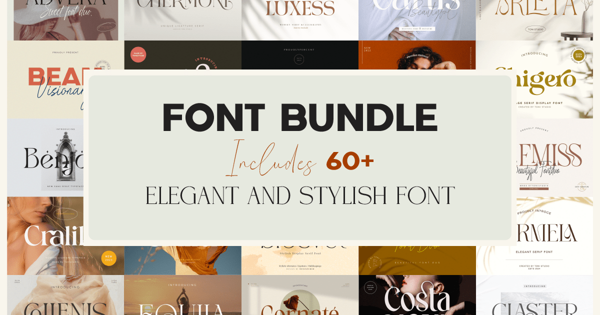Elegant and Stylish Font Bundle Bundle · Creative Fabrica