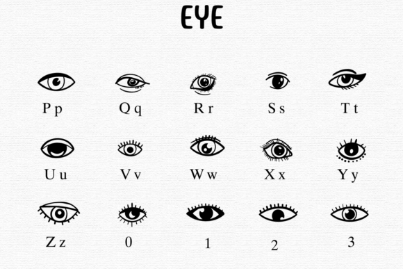 Eye Font - Preview 2