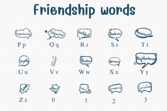 Friendship Words Font - Preview 2