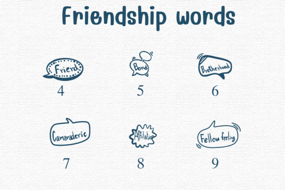Friendship Words Font - Preview 3