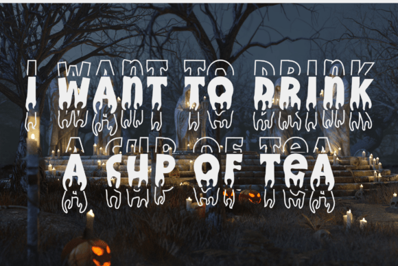 Handwriting Blood Stacked Font PNG with transparent background - Preview 2