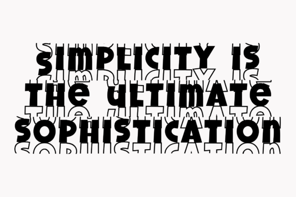 Handwriting Simple Stacked Font PNG with transparent background - Preview 1
