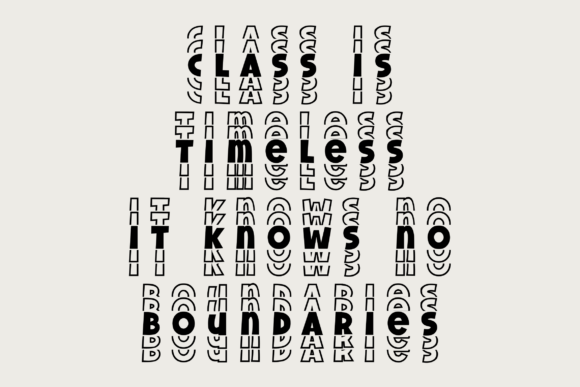 Handwriting Stacked Font PNG with transparent background - Preview 1