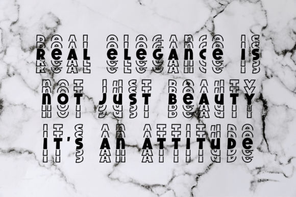 Handwriting Stacked Font PNG with transparent background - Preview 2