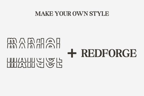 Handwriting Stacked Monogram Font - Preview 2