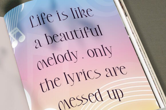 Larisa Melody Font PNG with transparent background - Preview 1