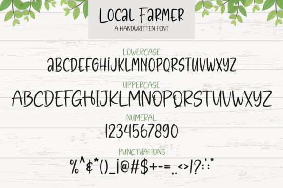 Local Farmer Font font preview - 6
