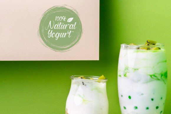 Matcha Milk Font PNG with transparent background - Preview 3