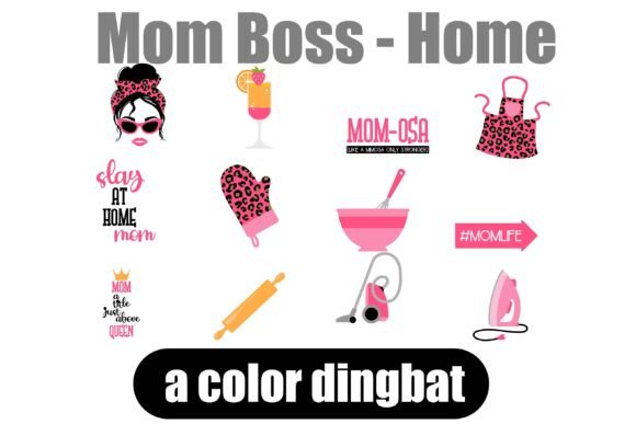 Mom Boss Font PNG with transparent background - Preview 2
