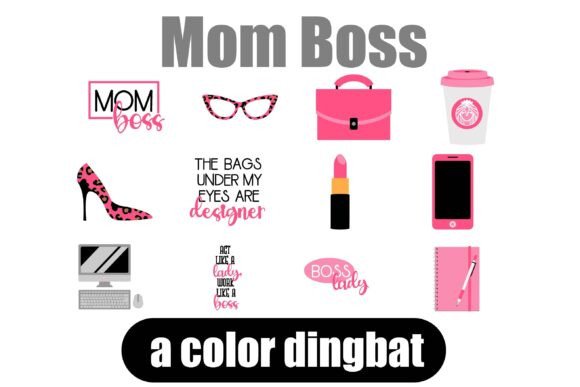 Mom Boss Font PNG with transparent background - Preview 3