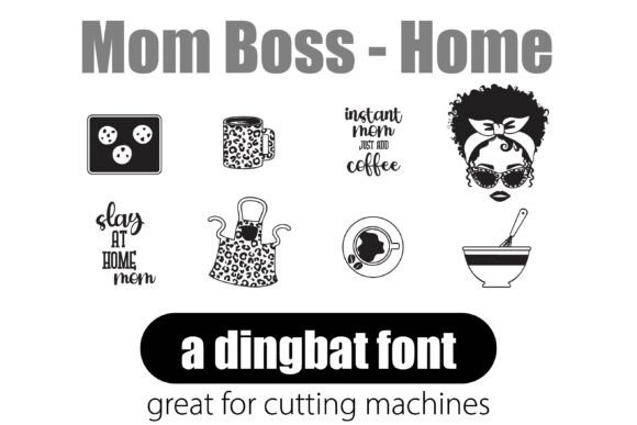 Mom Boss Font PNG with transparent background - Preview 4