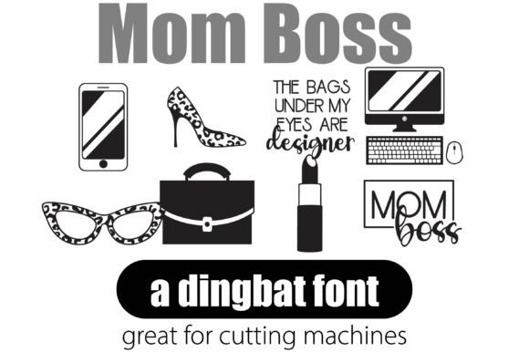 Mom Boss Font PNG with transparent background - Preview 5