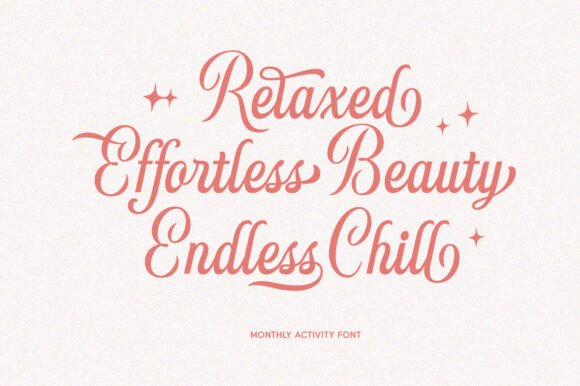 Monthly Activity Font PNG with transparent background - Preview 1