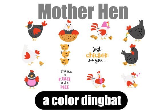 Mother Hen Font PNG with transparent background - Preview 2