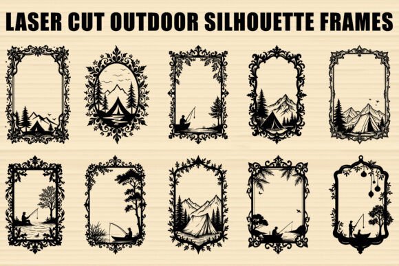Outdoor Adventure Laser Cut Frames Graphic by Creative shirts ...