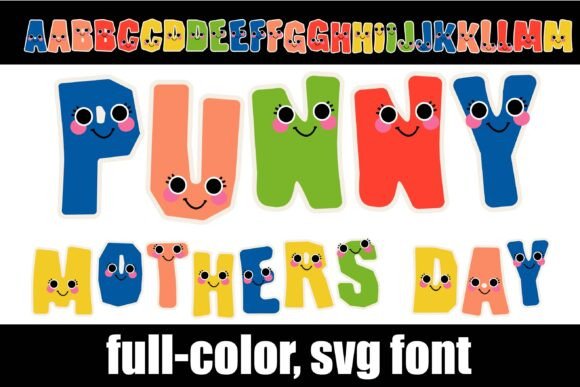Punny Mother's Day Font PNG with transparent background - Preview 1