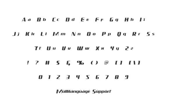 Racing Air Font PNG with transparent background - Preview 4