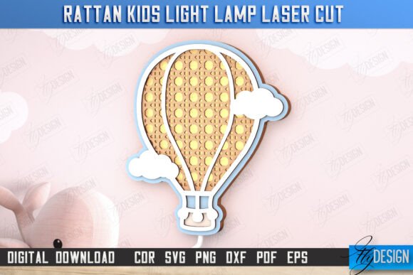 Rattan Kids Lamp Laser Cut Cnc File Graphics