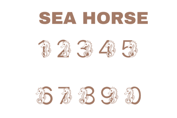 Sea Horse Font PNG with transparent background - Preview 2