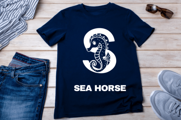 Sea Horse Font PNG with transparent background - Preview 3