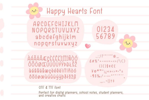 Happy Hearts Font - Preview 1