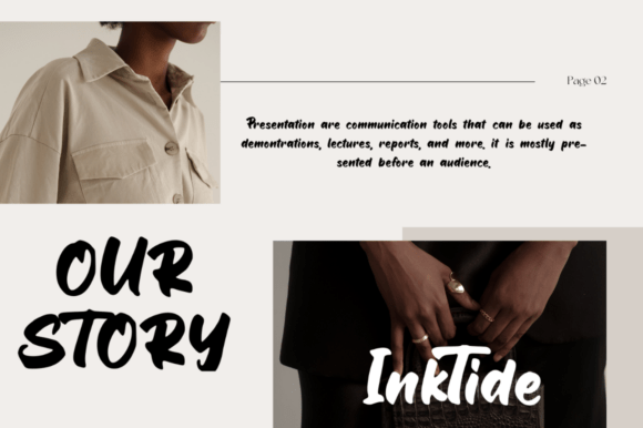 Inktide Font PNG with transparent background - Preview 2
