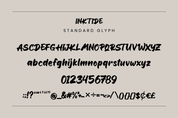Inktide Font PNG with transparent background - Preview 6