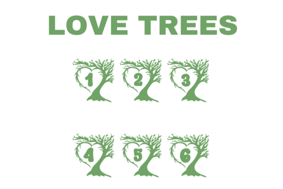 Love Trees Font PNG with transparent background - Preview 3
