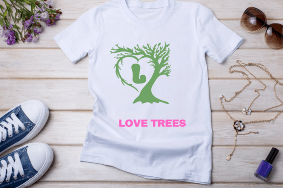 Love Trees Font PNG with transparent background - Preview 4
